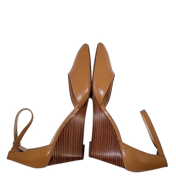 Franco Sarto Fayth Ankle Strap Leather Pumps Wedges Danfals Shoes - Picture 5 of 6